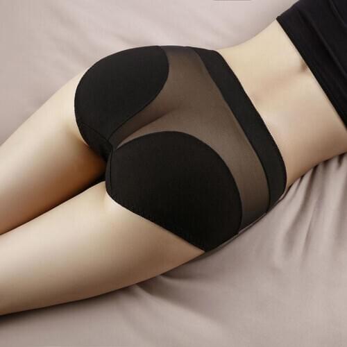 Womens underwear sexy lace Transparent pure cotton middle waist female panties ladies lingerie High Quality Large size