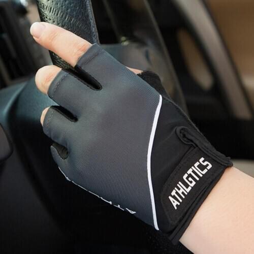 1 Pair Anti-slip Breathable Half Finger Riding Gym Fitness Gloves for Men Women Racing Biker Riding Motorbike Moto Motocross