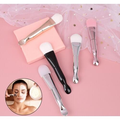 1Pcs Facial Mask Makeup Brush Cosmetics Spoons Spatulas Cream Scoops Applicator Silicone Brush Skin Care Beauty Tool
