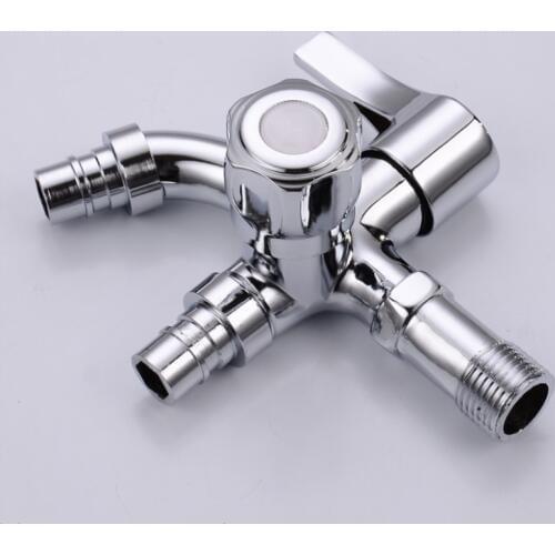 1pc Multi-function Faucet Double Faucet Quick Open Single Cold Bibcocks G1/2' Washing Machine Tap