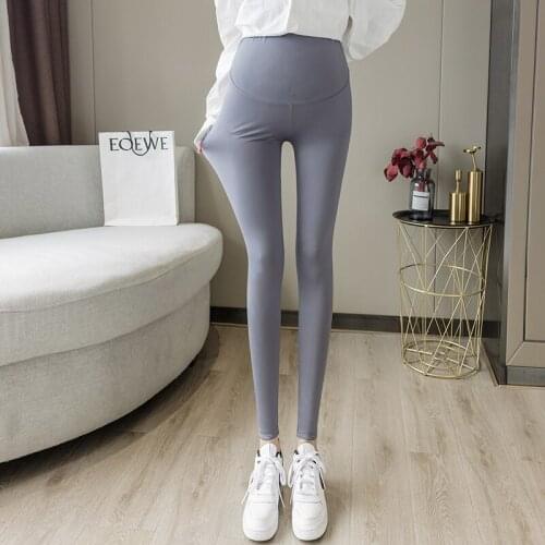 2967# Autumn Maternity Skinny Legging Sports Casual Yoga Pants Clothes for Pregnant Women 3XL 4XL Elastic Waist Belly Pregnancy