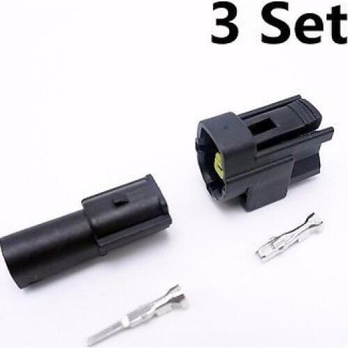 3 Sets AMP 1.8 Series 1pin Car Connector Female Male Plugs Auto Parts Waterproof