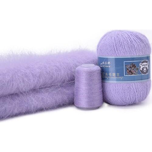 3 Sets Long Plush Mink Yarn Crochet Thread 50g+20g For Hand Knitting Sweater Cardigan Scarf DIY Gift Multi-color