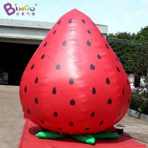 Free shipping 3 meters giant lovely inflatable strawberry balloon for decoration customized blow up fruit cartoon type toys