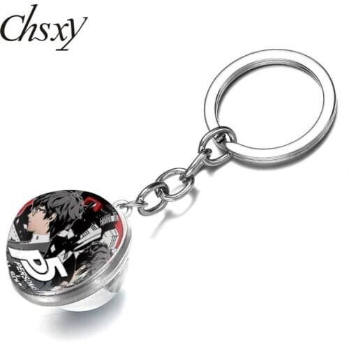 CHSXY Japan Anime Persona 5 Keychain Game P5 Anne Takamaki Makoto Niijima Futaba Sakura Haru Okumura Figures Key Chain Jewelry
