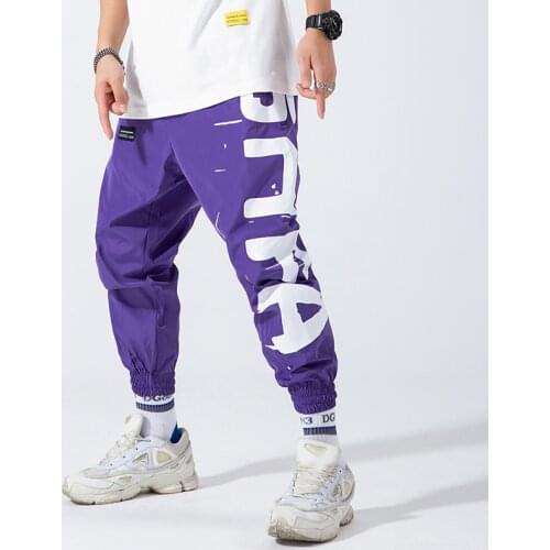Summer Casual Male Harem Pants 2021 Men Streetwear Pants Letter Printed Hip Hop Harem Pants Mens Jogger Trousers