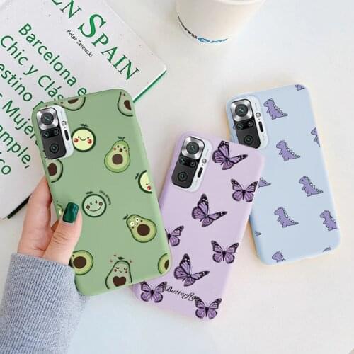 For Xiaomi Redmi Note 10 Pro Case 6.67" Silicone Soft Flower Cover For Redmi Note10Pro Shockproof Dinosaur Fundas Bumper 2021