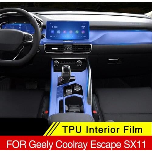 For Geely Coolray Escape SX11 2018-2020Car Interior Center console Transparent TPU Protective film Anti-scratch Accessories Refi