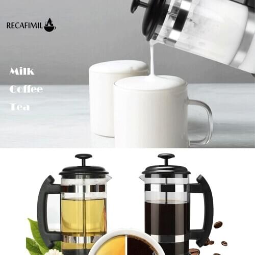 1000ML French Press Coffee/Tea Brewer Coffee Pot Coffee Maker Kettle Stainless Steel Glass Thermos For Coffee Drinkware