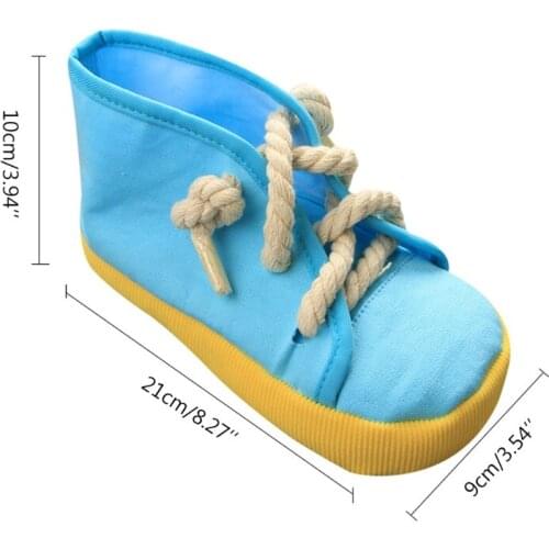 H55E Dog Chew Shoes Toy Interactive Teeth Cleaning Puppy Bite Shoes Rope Sound Toy