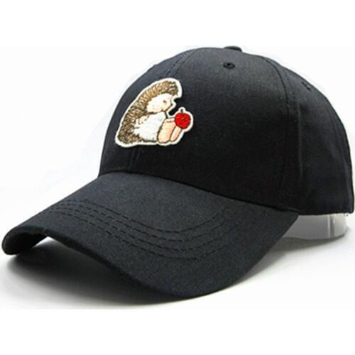 Hedgehog animal embroidery cotton Casquette Baseball Cap hip-hop cap Adjustable Snapback Hats for kids men women 198
