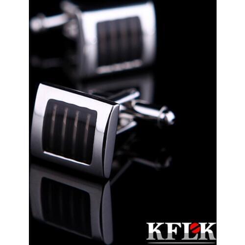 KFLK Jewelry shirt cufflinks for mens Brand Gray cuff links Wholesale Button High Quality Luxury Wedding Gift Male guests