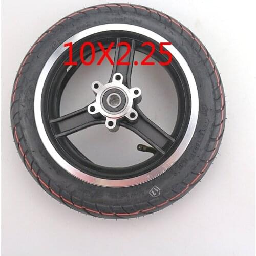 Lightning shipment 10 inch 10X2.25 wheel tyre and inner tyre and aluminum alloy hub for 10*2.25 tire electric scooter mini bike