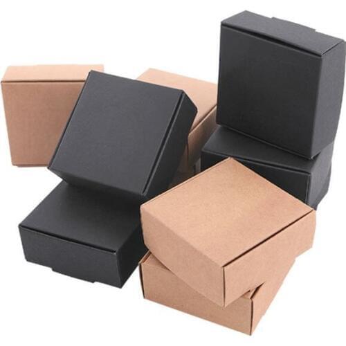 100pcs DIY Kraft Paper Box Gift Boxes For Wedding Favors Birthday Candy Cookies Christmas Jewelry package boxes Party Supplies