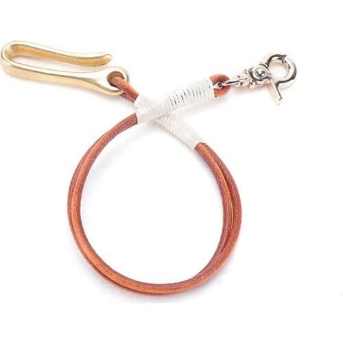 Leather Lanyard Neck Straps Mobile Phone Straps Rope Tags Strap Neck Lanyards for keys ID Card Pass Anti-slip Cord Lanyard