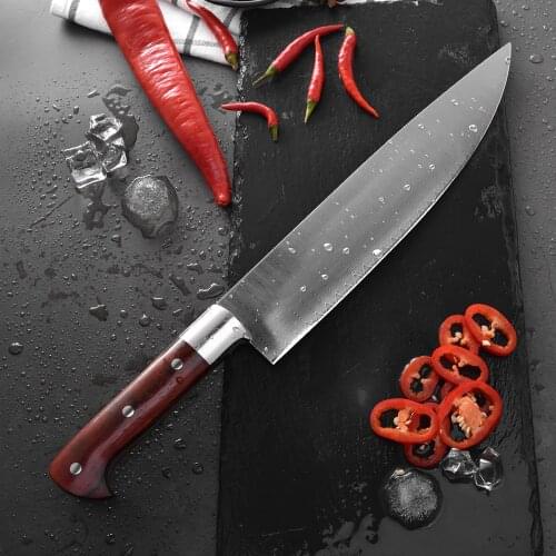 10" Kitchen Knife VG10 Damascus Steel German Butcher Slaughter Knives Chef Japanese Gyuto Knife Meat Slicing Cleaver Sharp Blade