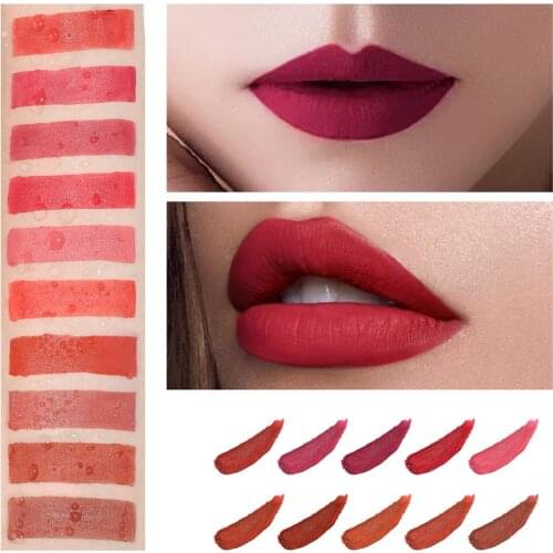 Matte Lip Gloss Velvet Feeling Waterproof Long-lasting Lip Glaze Easy To Remove Suitable For Office Dating Shopping And Parties