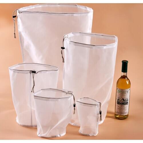 4 Sizes Nut Milk Bag Commercial Grade Fine Mesh Nylon Tea Strainer Bags Cheesecloth Cold Brew Coffee Filter Reusable Fruit Juice