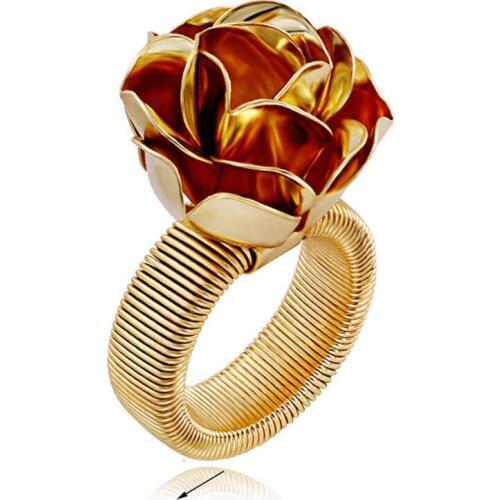 Cute Top Quality Handmade Flower Finger Rings For Women Full Size Wedding Engagement Party Jewelry Gifts Drop Shipping A00431