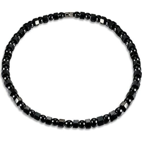 Hematite Necklace With Magnetic Therapy For Healing Health Unisex Jewelry Beads dropship
