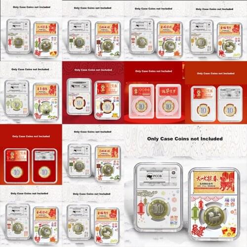 Zodiac commemorative coin for the year of the Rat set box for three generations (two packs) commemorative coin box/coin