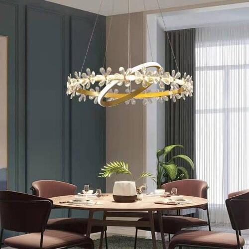 Pendant Lamp Lighting Style Crystal Chandelier Modern Crystal Pendant Light Bedroom Light Dining Room Living Room Restaurant