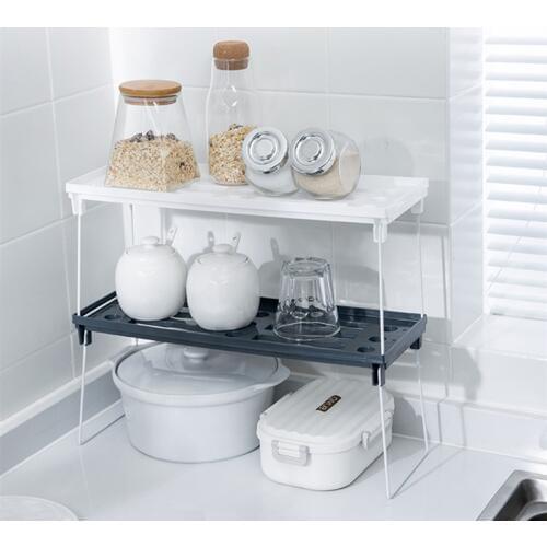 Adjustable Home Closet Organizer Storage Shelf for Kitchen Space Saving Foldable Cabinet Holders Home Storage Storage rack