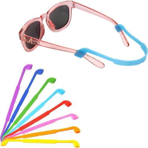 1 PC Color Elastic Silicone Eyeglasses Straps Sunglasses Chain Sports Anti-Slip String Glasses Ropes Band Cord Holder