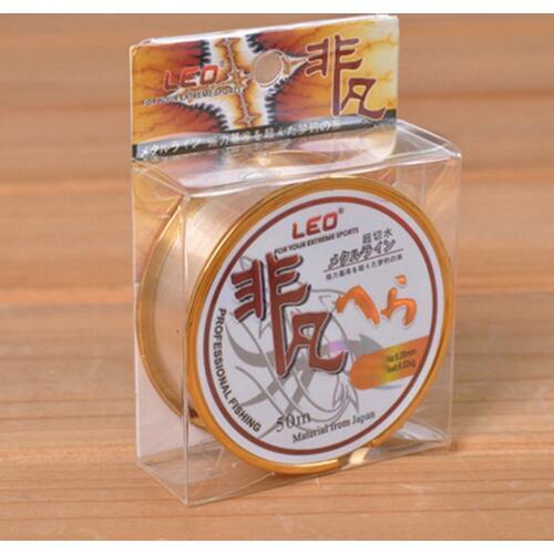 LEO High Carbon Fishing Line 50m Boxed Fluorocarbon Fishing Line High Quality Fishing Cord Hot Sale Dropshipping