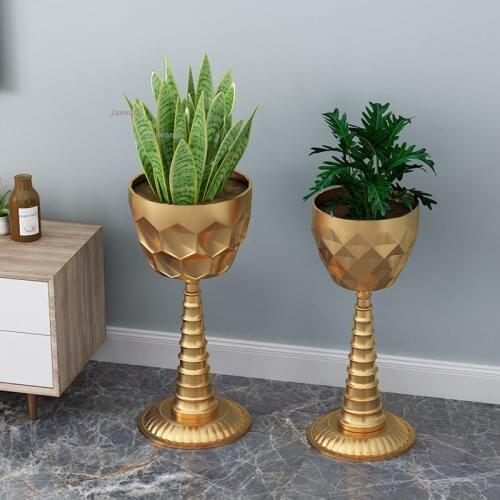 Nordic Wrought Iron Hallway Porch Plant Shelf Simple Modern Living Room Flower Pot Stand Indoor Balcony Hotel Floor Flower Racks