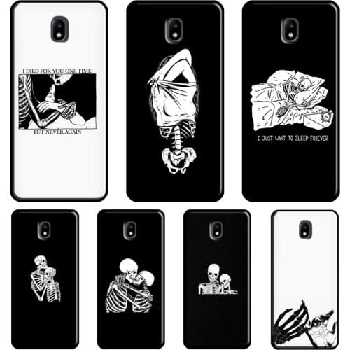 Skeleton Lovers Skull For Samsung Galaxy J7 2017 A3 A5 J1 J3 J5 2016 A6 A8 J6 J4 Plus A7 A9 J8 2018 Phone Case