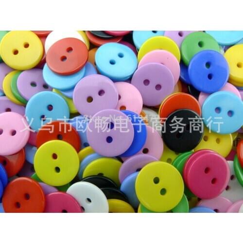 Random colorful buttons sewing painted buttons DIY clothing accessories for garment scrapbooking 1000pcs/lots BT03