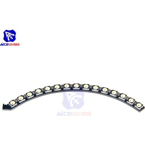 Diymore 1/4 60 Bits 5050 RGBW SK6812 LED Ring with Integrated Driver Neutral White 4500K for Arduino