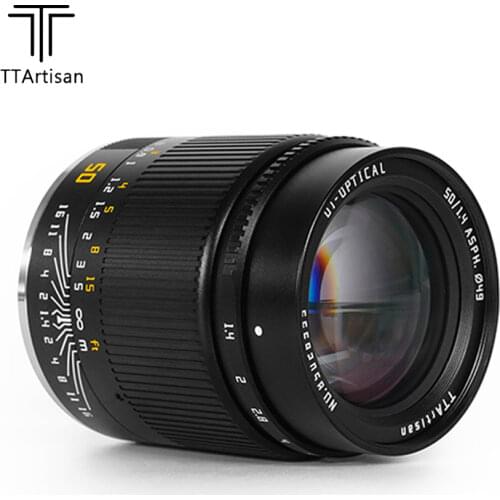 TTartisan 50mm F1.4 Full Frame Manual Focus Lens for Sony E-Mount Nikon Z-Mount Canon R-Mount A7/A7II/A7III/A7R/A7RII/A7RIII