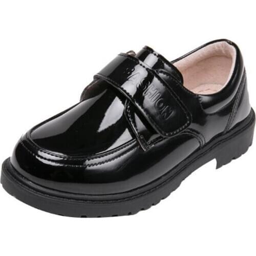 New Boys Leather Shoes Children Black British style Student School Dress Shoes Kids Performance Flats 019