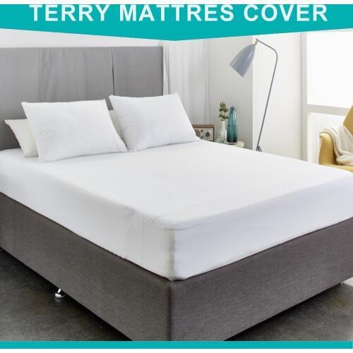 90X190CM Cotton Terry Waterproof Mattress Cover Dust Mites Mattress Protector Fitted Funda De Cholchon Waterproof Bed Sheet