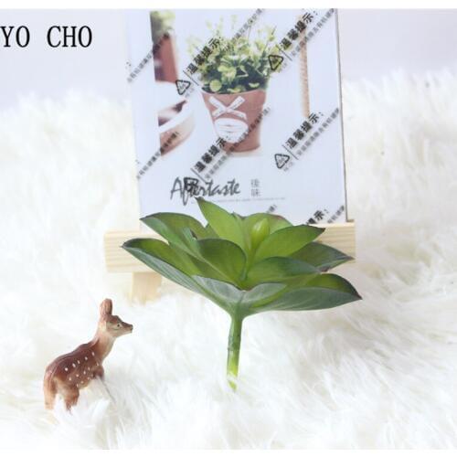 YO CHO 1PC Artificial Pearl Leaf Succulent Plants For Lawn Garden Decor DIY Real Touch Fake Flower Home Wedding Bar Decoration