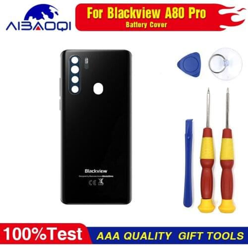 Battery Case Back Cover +Silicone Case Soft Back Cover For 6.49inch Blackview A80 Pro Phone Perfect Replacement Parts Free Tools