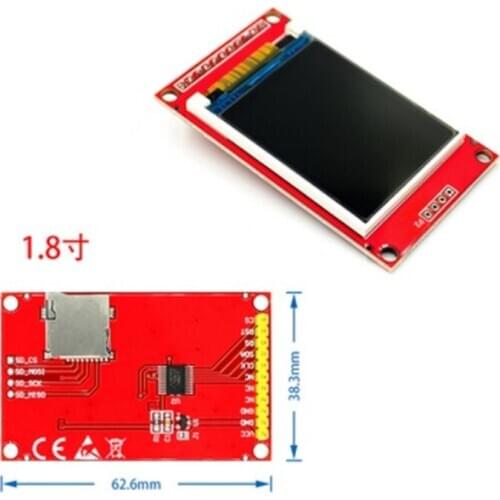 1.77 1.8 inch TFT LCD Module LCD Screen SPI serial 51 drivers 4 IO driver TFT Resolution 128*160 1.8 inch TFT interface