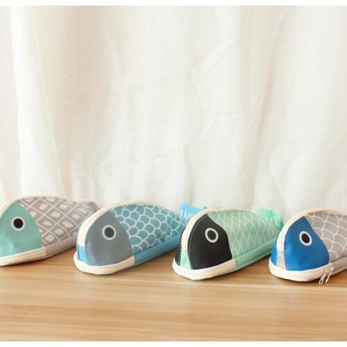 1pcs 54665 Korean stationery wholesale XZ-DZY01 mouth fish pen pencil case shaped pencil bag