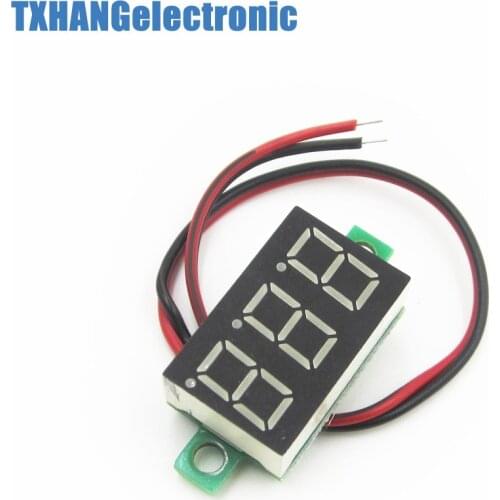 1pcs two-wire 0.36` blue LED DC Digital Voltmeter Panel Meter DC 0-32V
