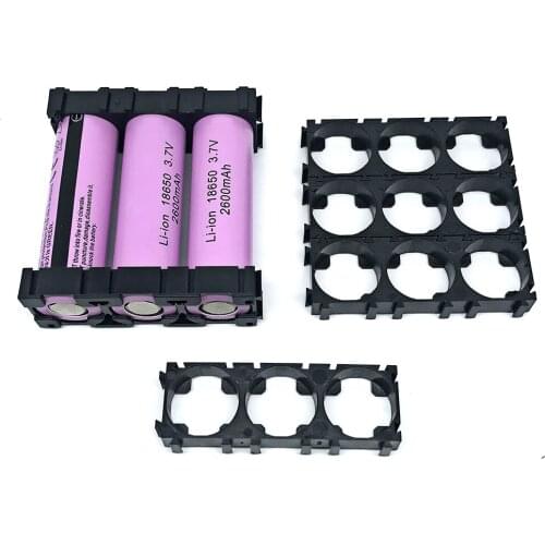10Piece 18650 /21700/ 26650/32650 Lithium Cell Cylindrical Batteries Pack Plastic Holder Bracket for Diy Battery Pack