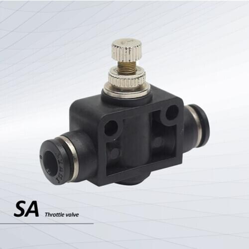 10pcs SA 4 6 8 10 12mm Pneumatic Airflow Regulator Speed Controller OD Hose Tube Gas Flow Adjust Valve Fitting Air pipe valve