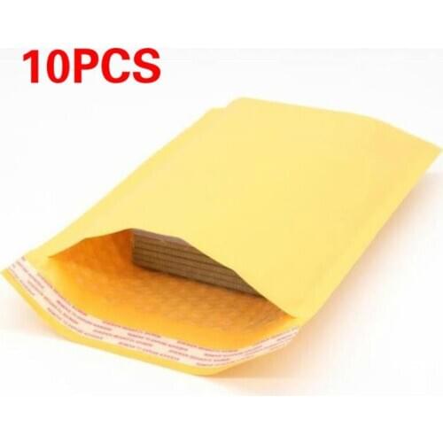10X 20X25CM Bubble Mailers Padded Envelopes Small Size Kraft Paper Air Bubble Envelope Bag Yellow Christmas Package Gift Holders