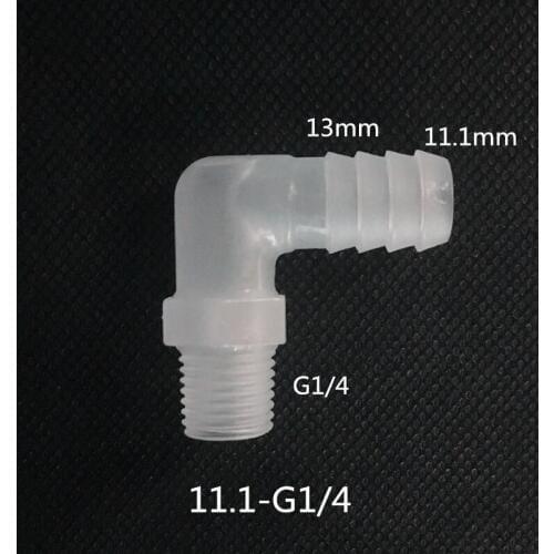 11.1mm*G1/4 Plastic Flexible Hose Elbow