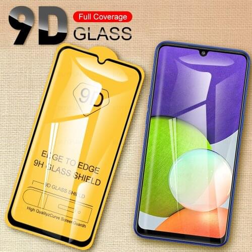 9D Tempered Protector Glass For Samsung Galaxy A22 4G On Samsun a 22 22a 6.4" Protective Safety Phone HD Screen Full Cover Film