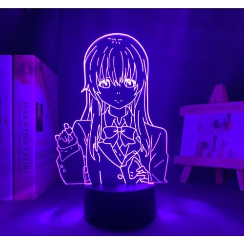 Anime Led Light A Silent Voice Shouko Nishimiya Figure for Room Decor Night Light Kid Bithday Gift Manga A Silent Voice 3d Lamp
