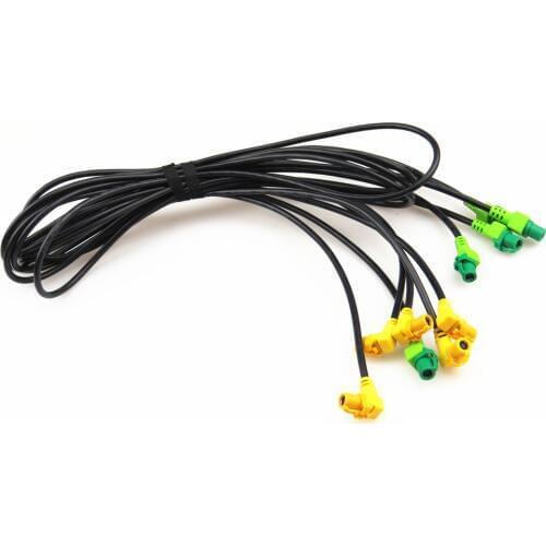 FHAWKEYEQ 5Pcs Car USB Switch Cable Harness Adapter Connector For RNS 315 RDC 510 RCD 310 RCD 300 VW Scirocco Golf MK6 Jetta MK5