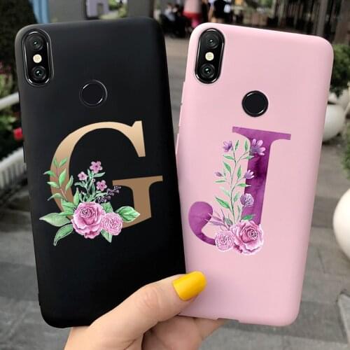 For Xiaomi Redmi 6 Pro Case Luxury Letter Phone Case Redmi 6 Soft Silicone Cover Bumper On For Redmi Note6 Pro Redmi6A 6 A Case