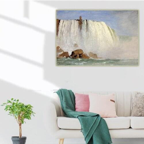 Citon Frederic Edwin Church《Study for Under Niagara》Canvas Art Oil Painting Artwork Poster Picture Wall Decor Home Decoration
